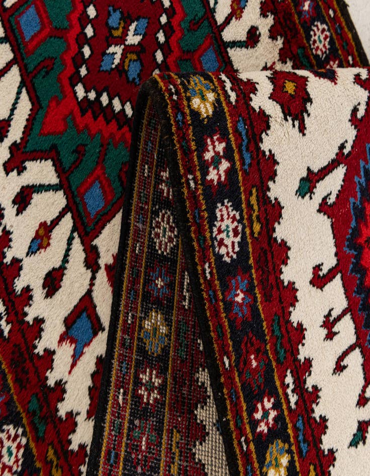 Detail image of  2' 10 x 11'  Hand Knotted Gharajeh Wool Runner Rug