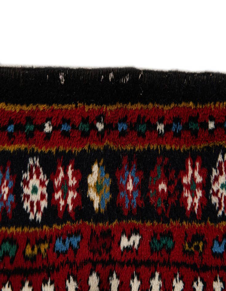 Detail image of  2' 10 x 11'  Hand Knotted Gharajeh Wool Runner Rug
