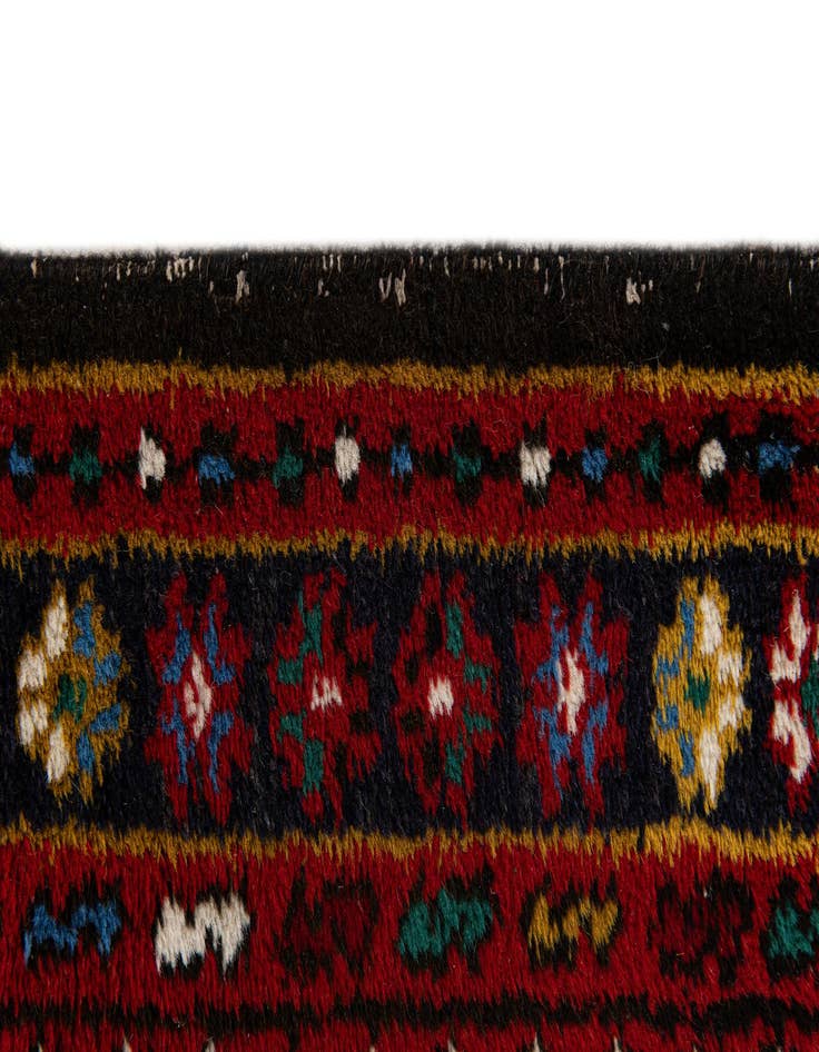 Detail image of  2' 10 x 11'  Hand Knotted Gharajeh Wool Runner Rug