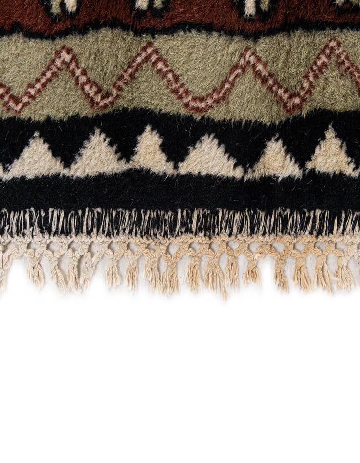Detail image of  3' 1 x 5' 11  Hand Knotted Hamedan Wool Runner Rug
