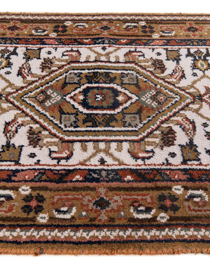 Detail image of  2' 4 x 4' 10  Hand Knotted Hamedan Wool Runner Rug