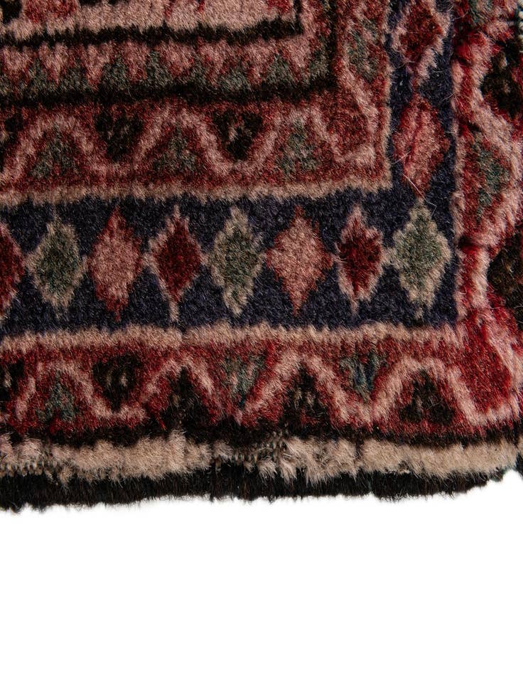 Detail image of  2' 2 x 4' 1  Hand Knotted Hamedan Wool Runner Rug