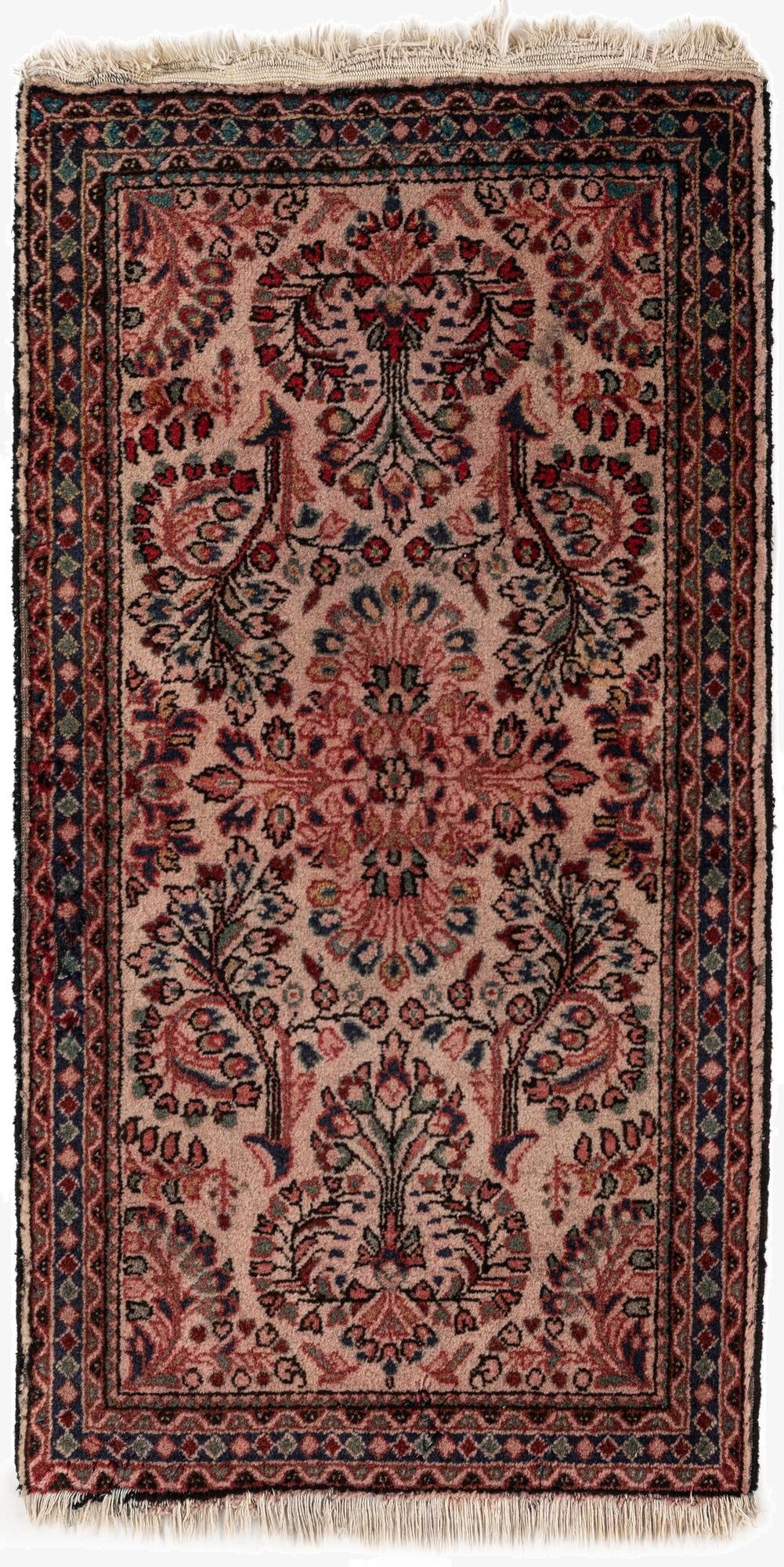  2' 2 x 4' 1  Hand Knotted Hamedan Wool Runner Rug