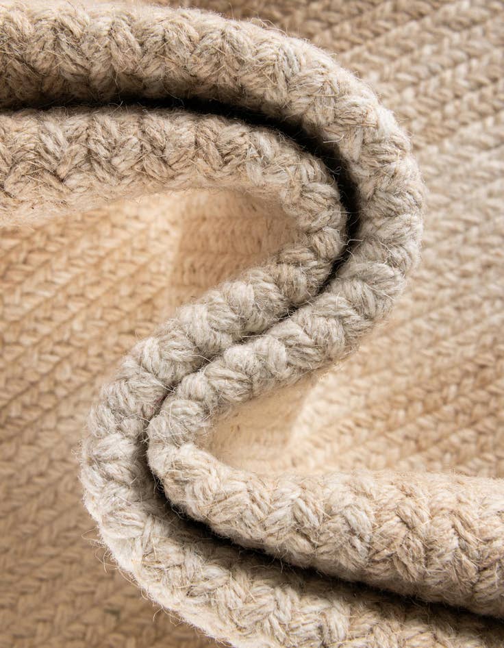 Detail image of  2' 7 x 12'  Hand Hand Braided Wool Runner Rug
