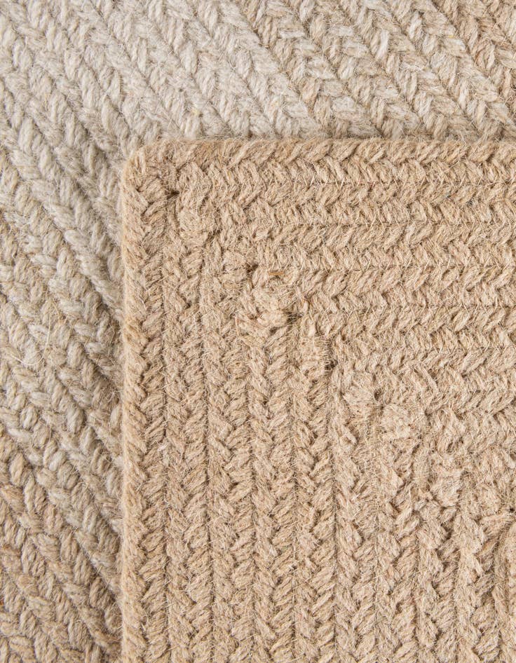 Detail image of  2' 7 x 12'  Hand Hand Braided Wool Runner Rug