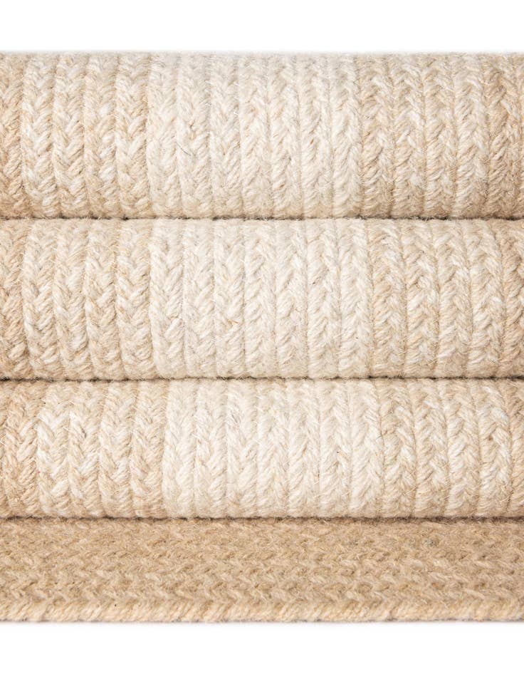 Detail image of  2' 7 x 12'  Hand Hand Braided Wool Runner Rug