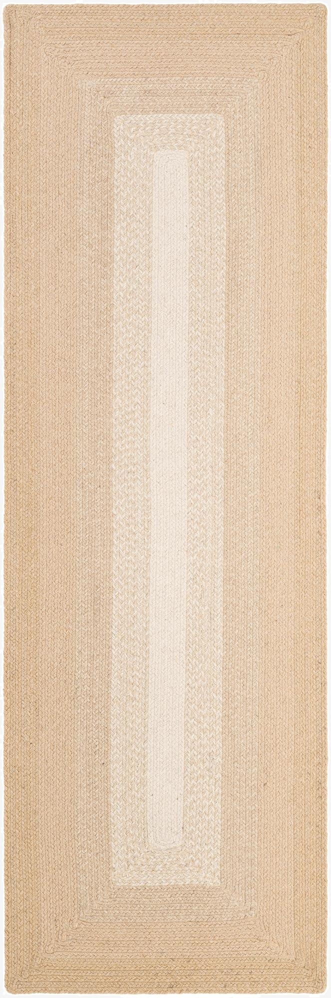  2' 7 x 8'  Hand Hand Braided Wool Runner Rug
