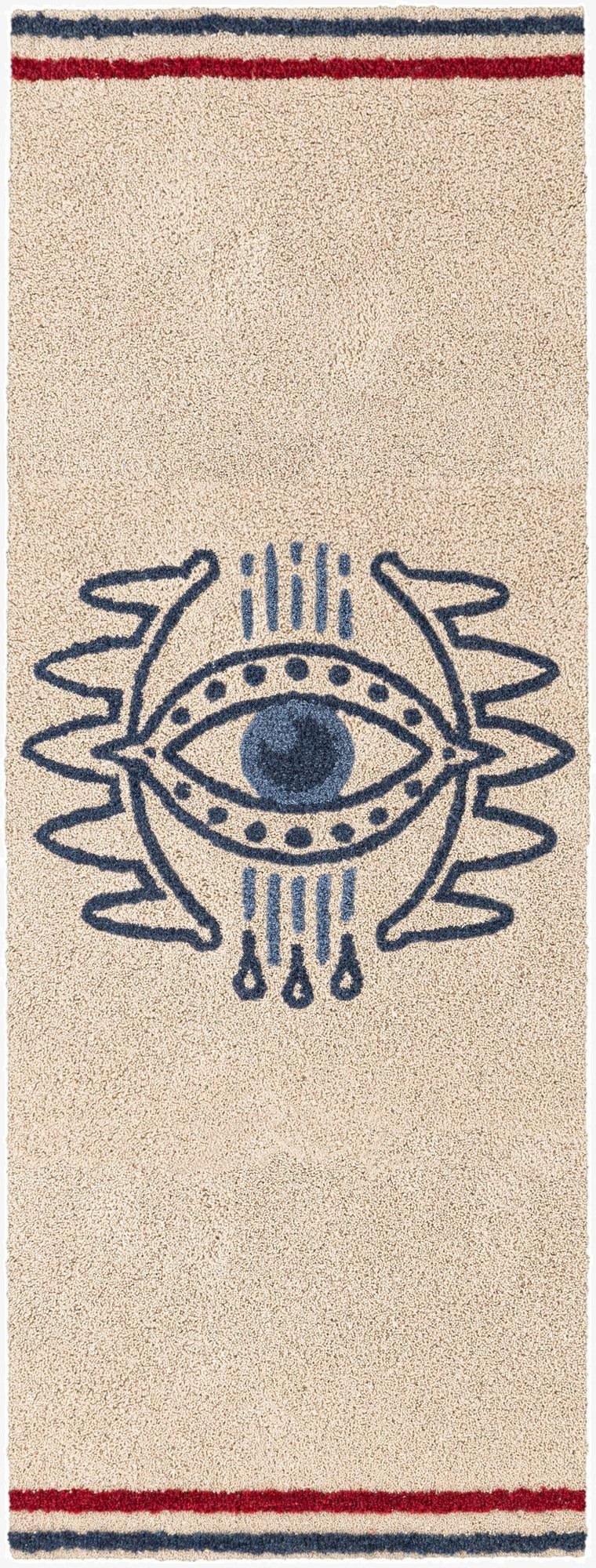  2' x 6' 1 Handtufted Wool Runner Rug