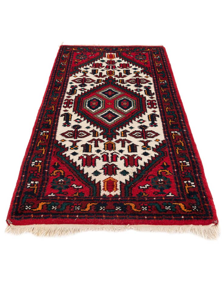 Detail image of  2' 3 x 4' 4  Hand Knotted Heriz Wool Runner Rug