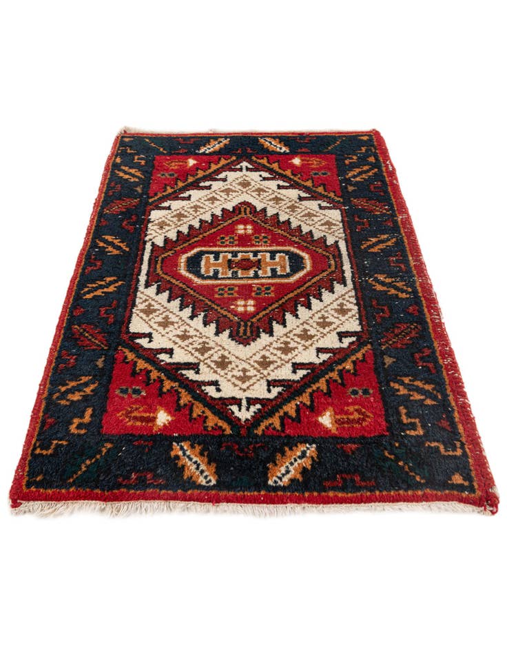 Detail image of  2' x 3' 11  Hand Knotted Heriz Wool Runner Rug