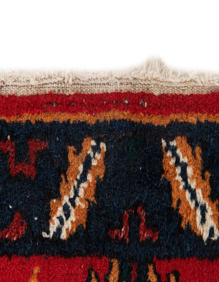 Detail image of  2' x 3' 11  Hand Knotted Heriz Wool Runner Rug