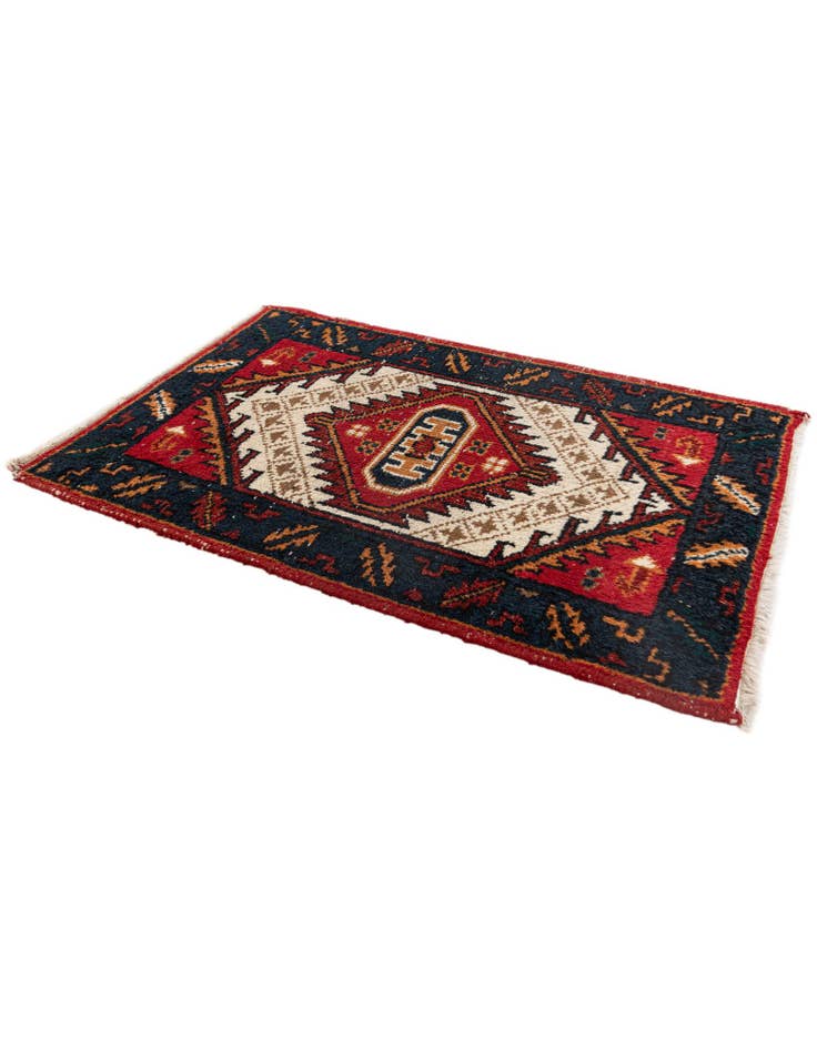 Detail image of  2' x 3' 11  Hand Knotted Heriz Wool Runner Rug