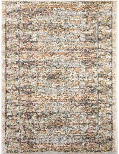 A 13 ft runner rug with a distressed traditional medallion pattern in ivories, creams, whites, and subtle earth tones, ideal for a hallway.