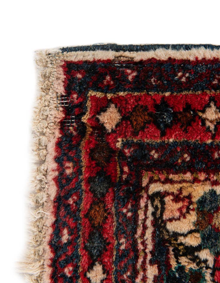 Detail image of  2' 1 x 4'  Hand Knotted Kashan Wool Runner Rug
