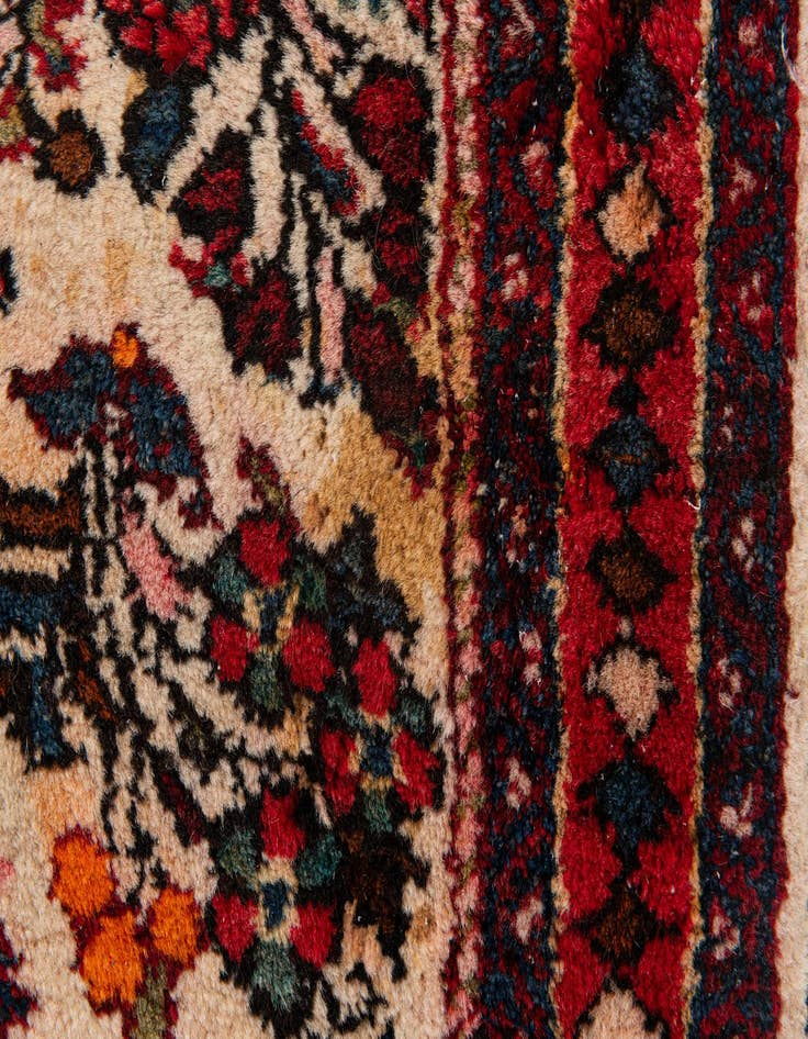 Detail image of  2' 1 x 4'  Hand Knotted Kashan Wool Runner Rug