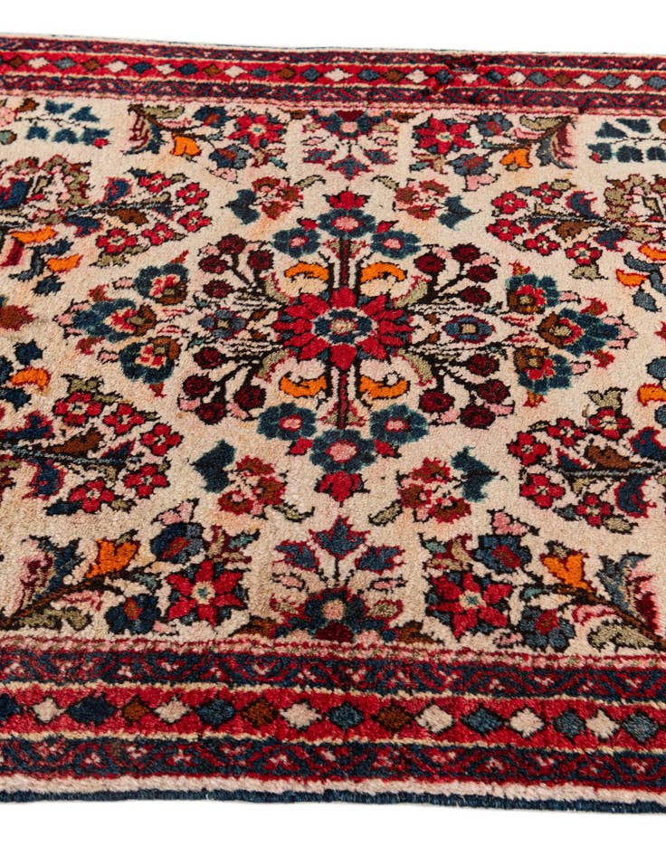 Detail image of  2' 1 x 4'  Hand Knotted Kashan Wool Runner Rug