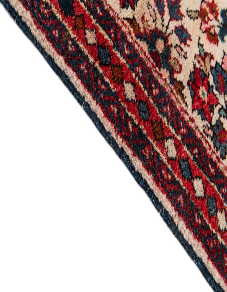 Detail image of  2' 1 x 4'  Hand Knotted Kashan Wool Runner Rug