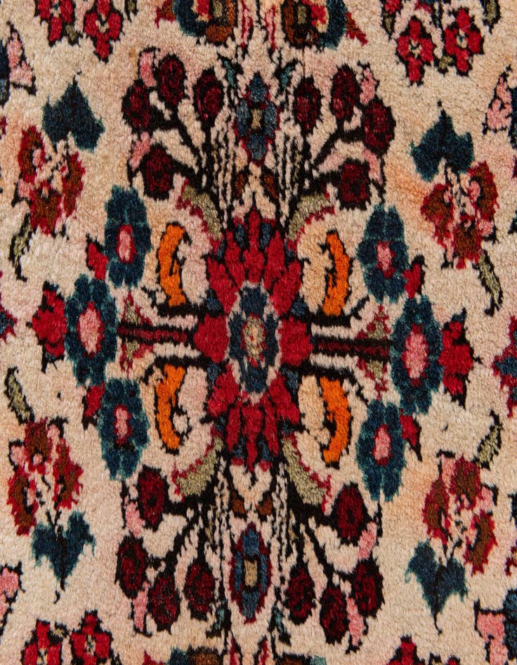 Detail image of  2' 1 x 4'  Hand Knotted Kashan Wool Runner Rug