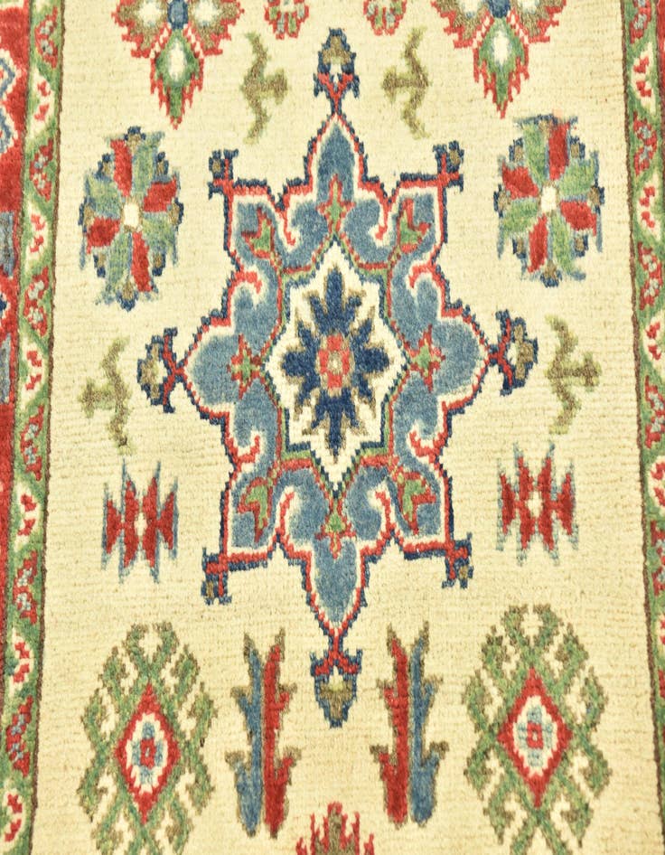 Detail image of  2' 8 x 9' 9  Hand Knotted Kazak Runner Rug