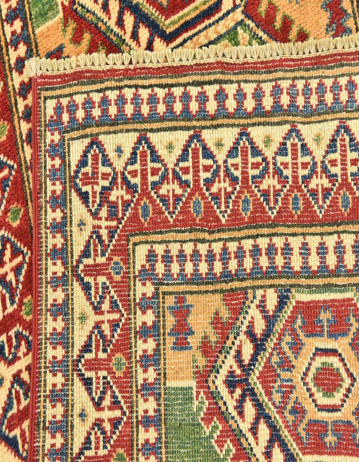 Detail image of  2' 9 x 10'  Hand Knotted Kazak Runner Rug