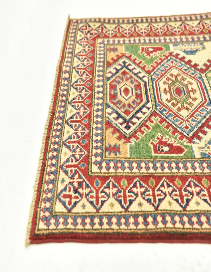 Detail image of  2' 9 x 10'  Hand Knotted Kazak Runner Rug