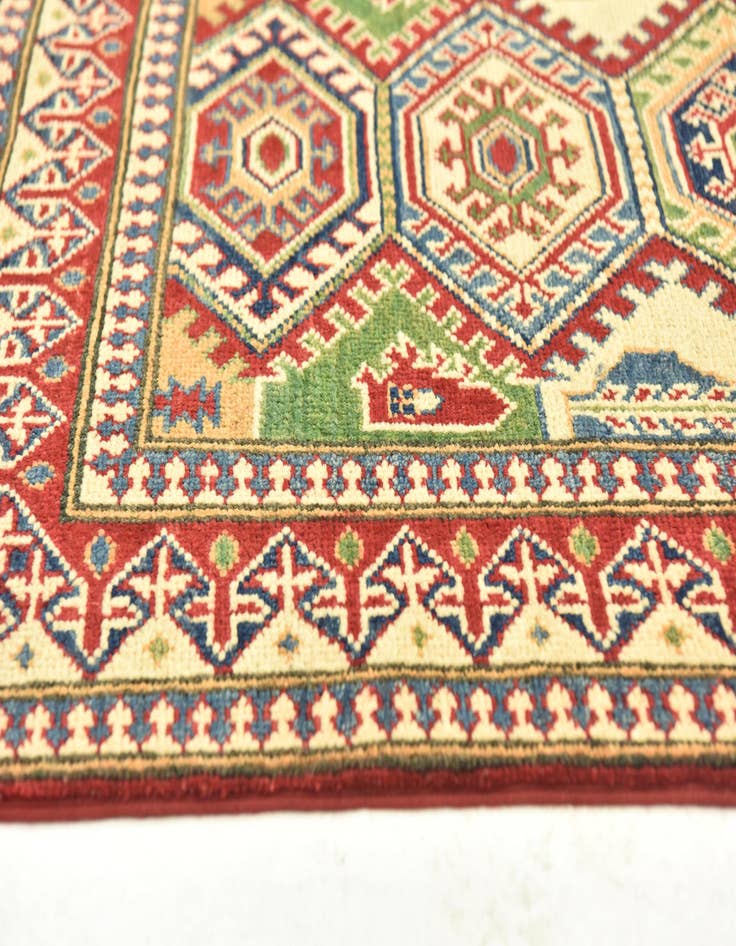 Detail image of  2' 9 x 10'  Hand Knotted Kazak Runner Rug