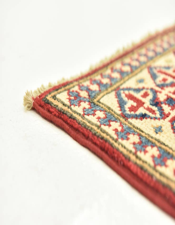 Detail image of  2' 9 x 10'  Hand Knotted Kazak Runner Rug
