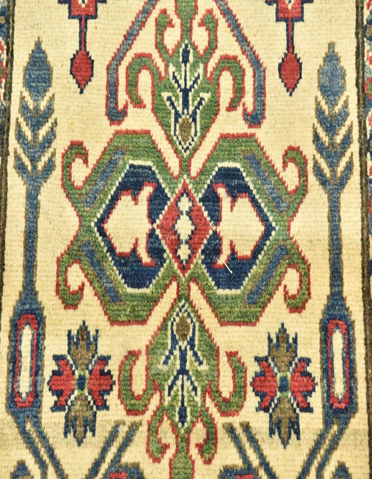 Detail image of  2' 7 x 9' 8  Hand Knotted Kazak Runner Rug