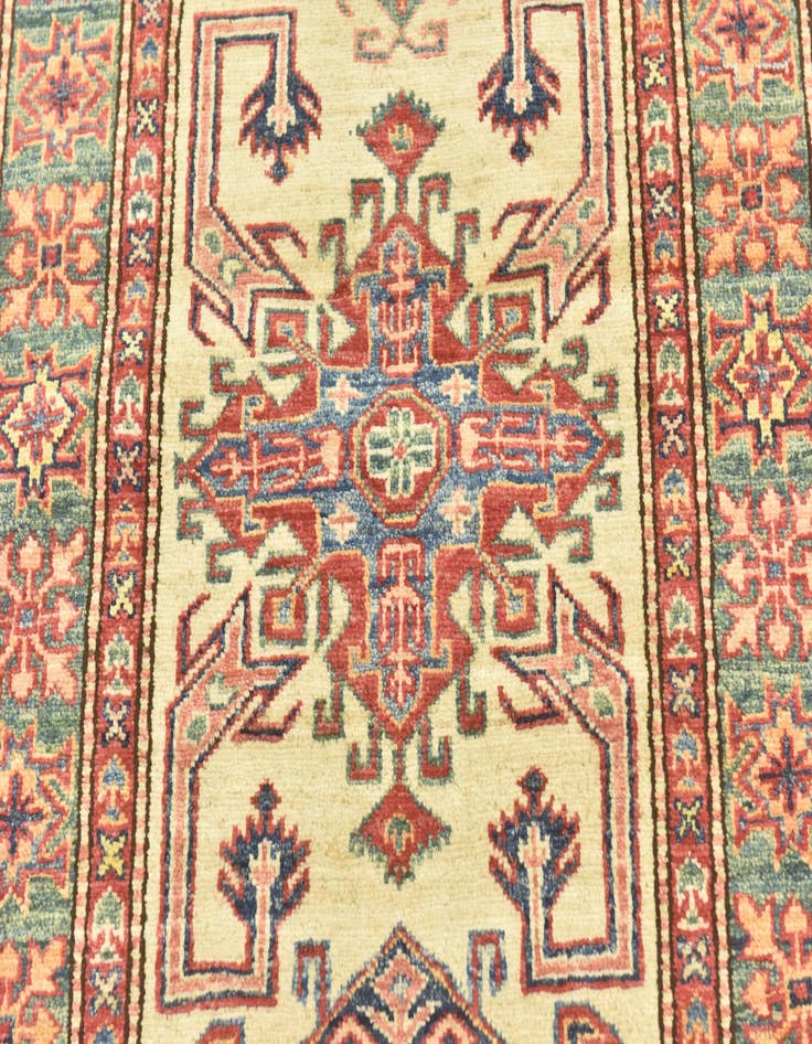 Detail image of  2' 8 x 9' 10  Hand Knotted Kazak Oriental Runner Rug