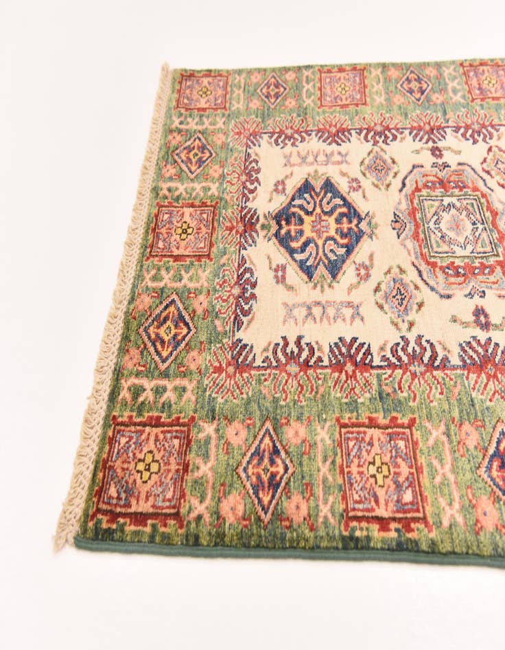 Detail image of  2' 8 x 9' 8  Hand Knotted Kazak Oriental Runner Rug