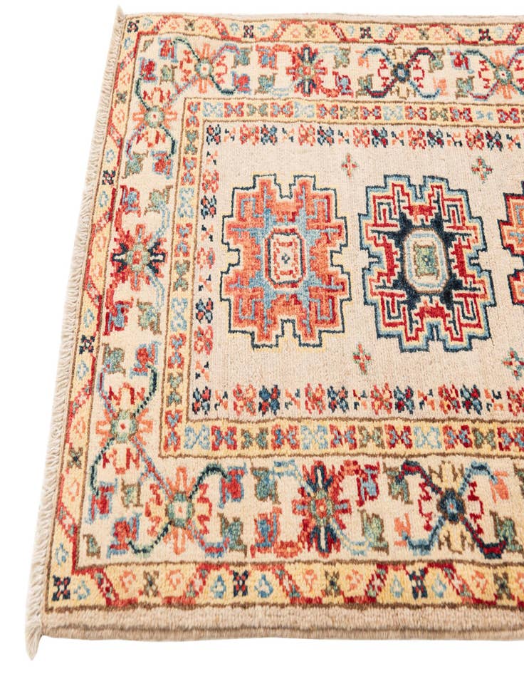 Detail image of  2' x 6' 2  Hand Knotted Kazak Runner Rug