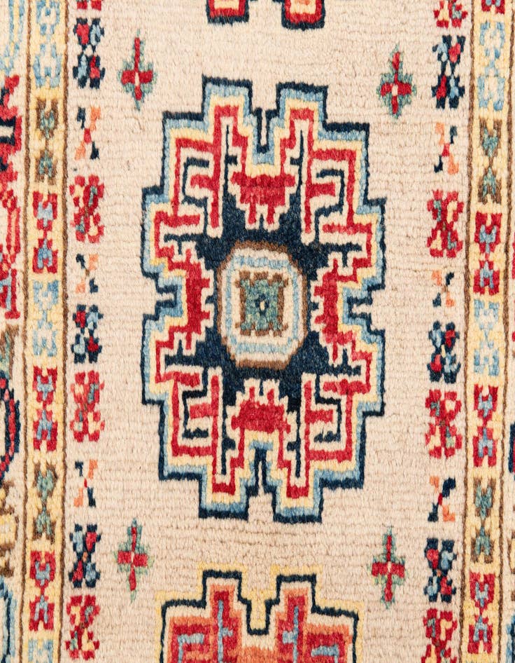 Detail image of  2' x 6' 2  Hand Knotted Kazak Runner Rug