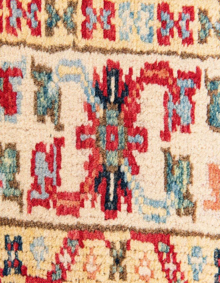 Detail image of  2' x 6' 2  Hand Knotted Kazak Runner Rug