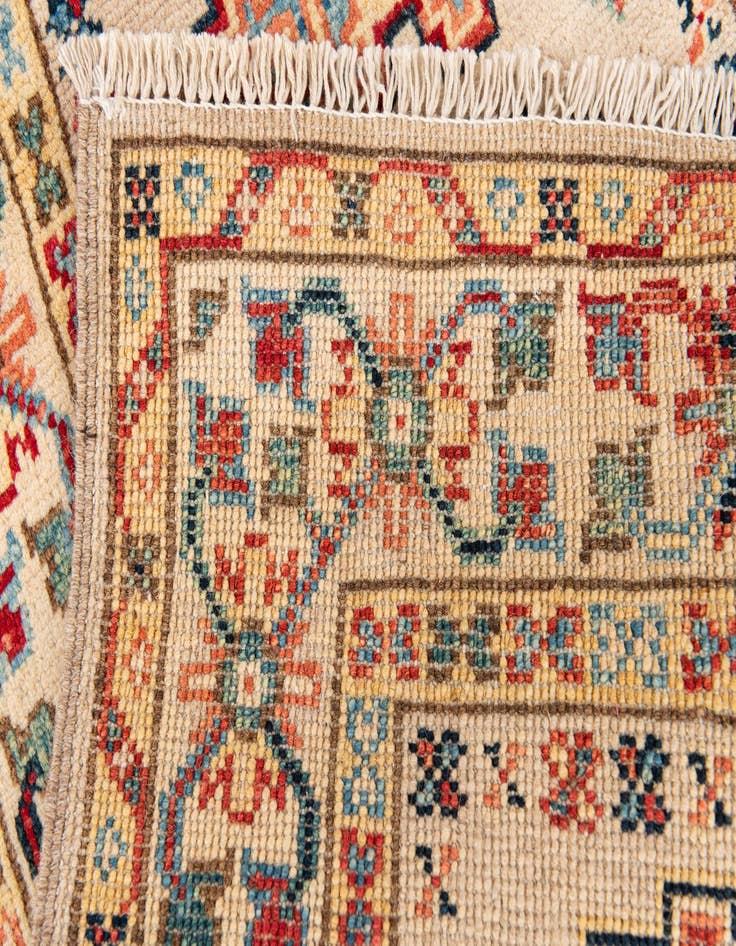 Detail image of  2' x 6' 2  Hand Knotted Kazak Runner Rug