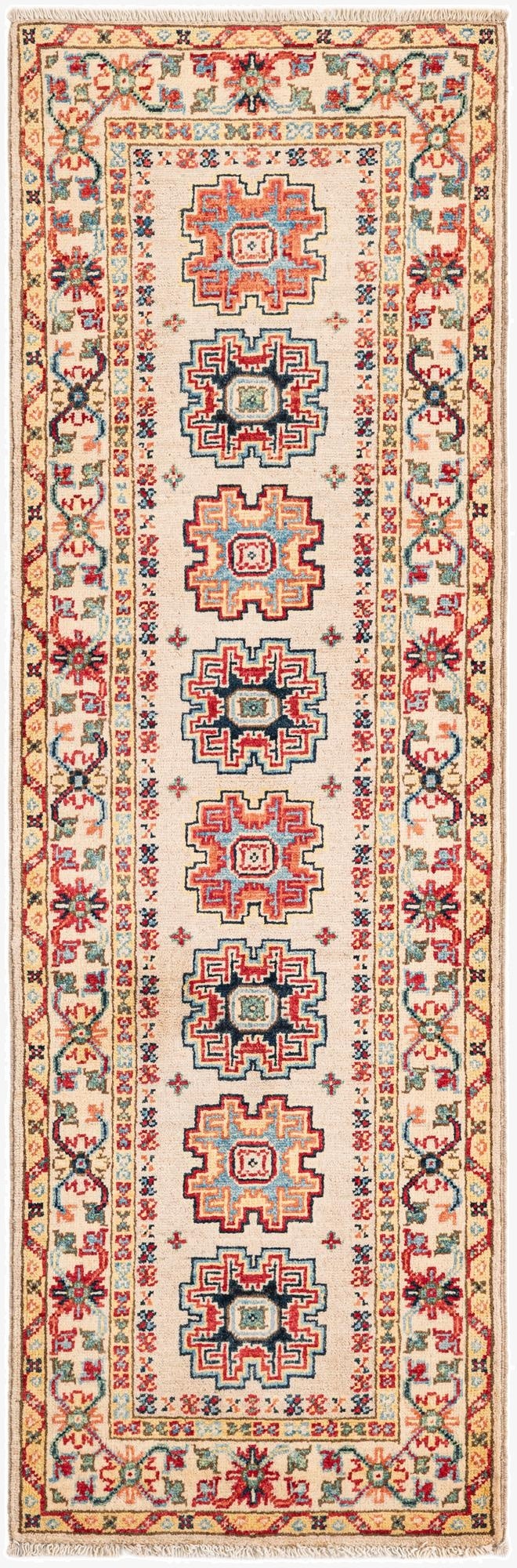  2' x 6' 2  Hand Knotted Kazak Runner Rug