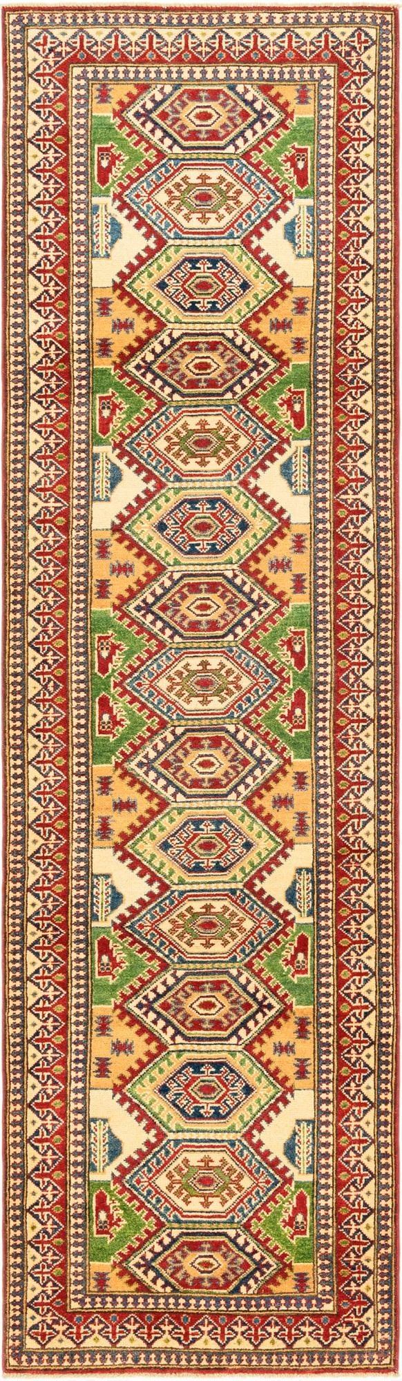  2' 9 x 10'  Hand Knotted Kazak Runner Rug