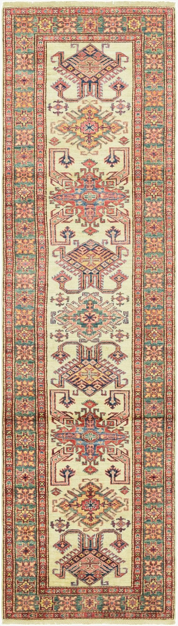  2' 8 x 9' 10  Hand Knotted Kazak Oriental Runner Rug