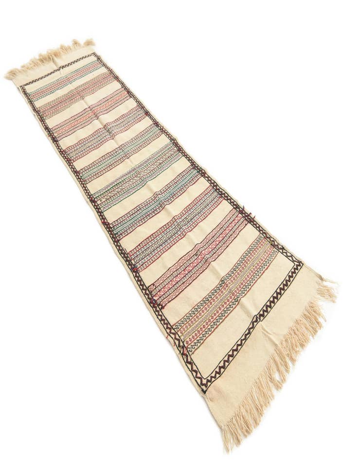 Detail image of  2' 5 x 8' 1  Hand Knotted Kilim Fars Persian Wool Runner Rug