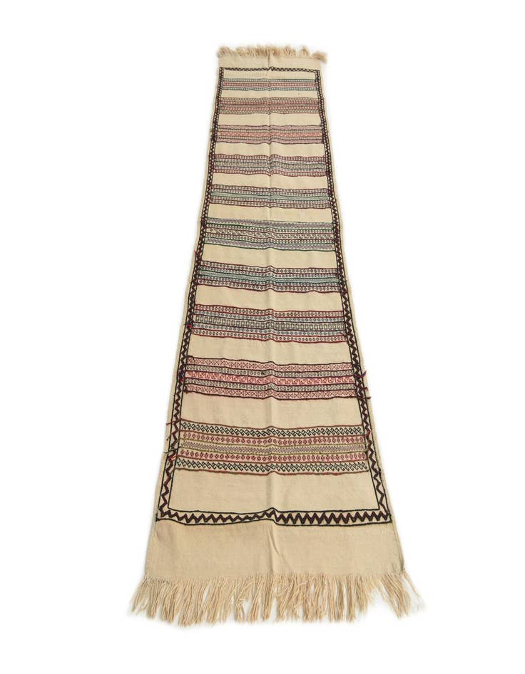 Detail image of  2' 5 x 8' 1  Hand Knotted Kilim Fars Persian Wool Runner Rug