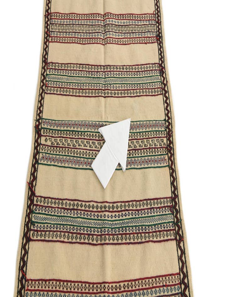 Detail image of  2' 5 x 8' 1  Hand Knotted Kilim Fars Persian Wool Runner Rug