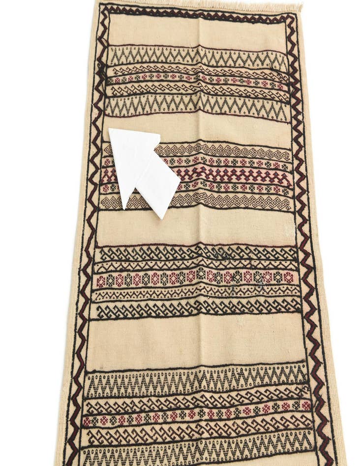 Detail image of  2' 3 x 6' 10  Hand Knotted Kilim Fars Persian Wool Runner Rug