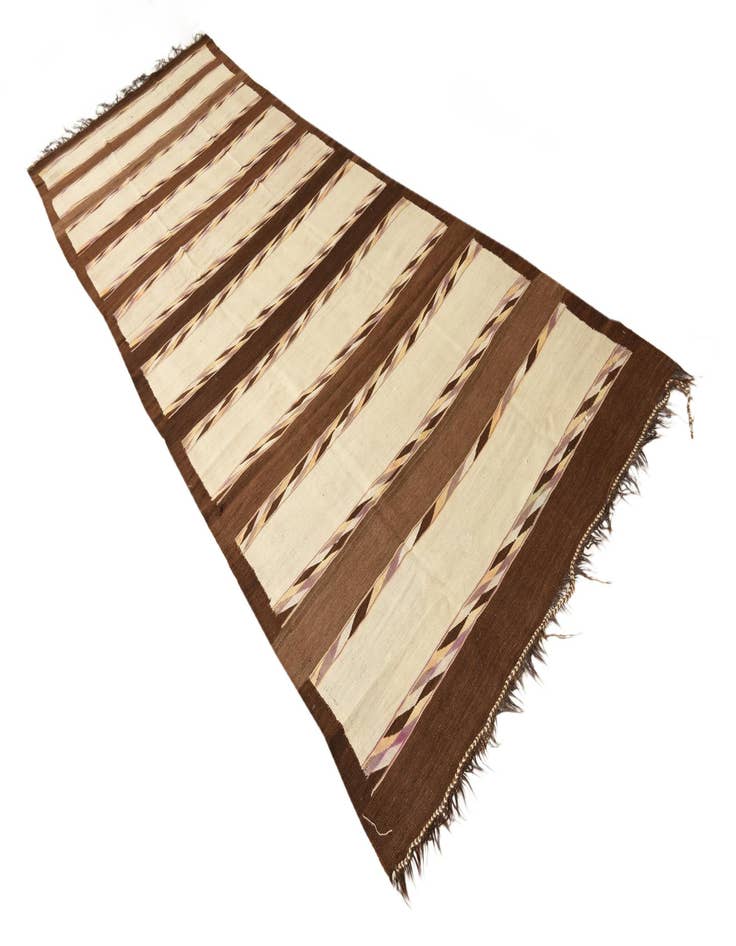 Detail image of  4' 10 x 14'  Hand Woven Kilim Fars Wool Runner Rug