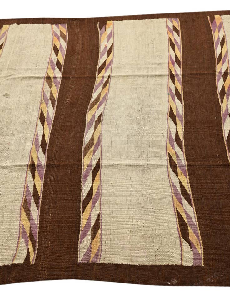 Detail image of  4' 10 x 14'  Hand Woven Kilim Fars Wool Runner Rug