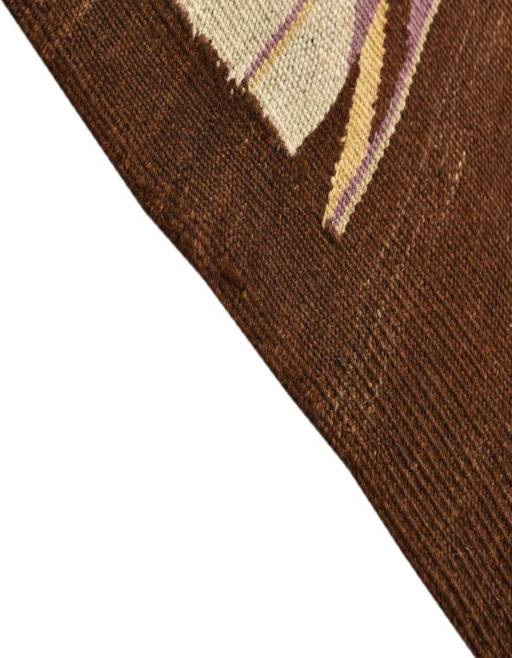 Detail image of  4' 10 x 14'  Hand Woven Kilim Fars Wool Runner Rug