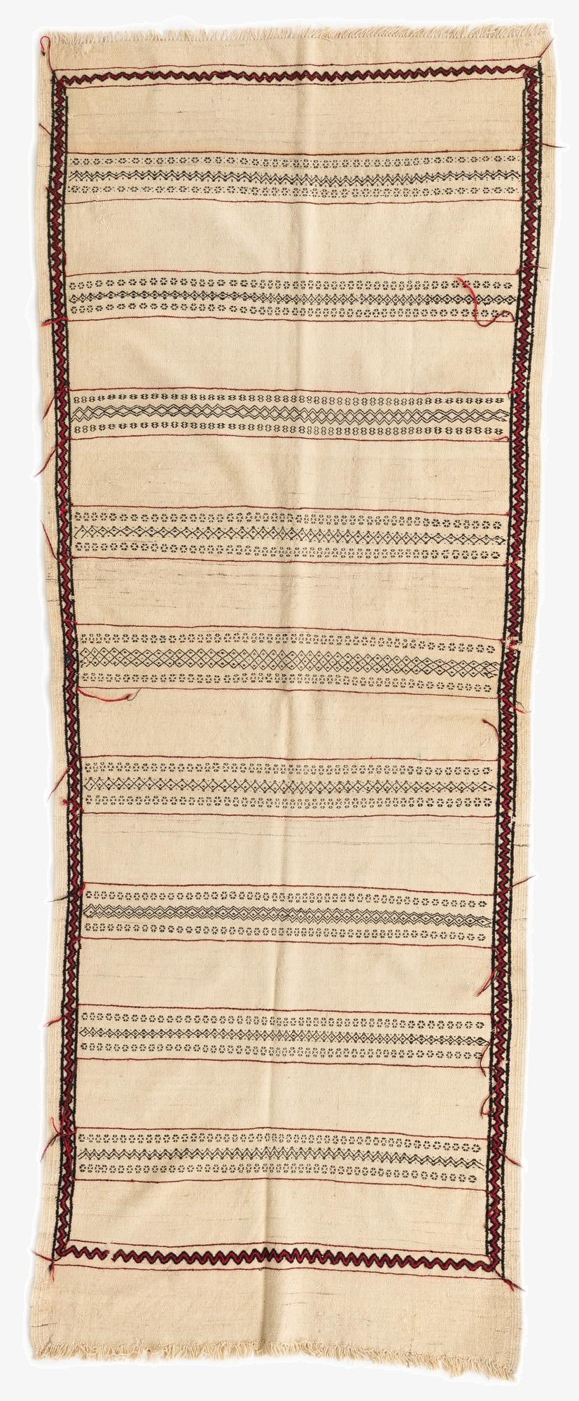  2' 9 x 7' 6  Hand Knotted Kilim Fars Persian Wool Runner Rug