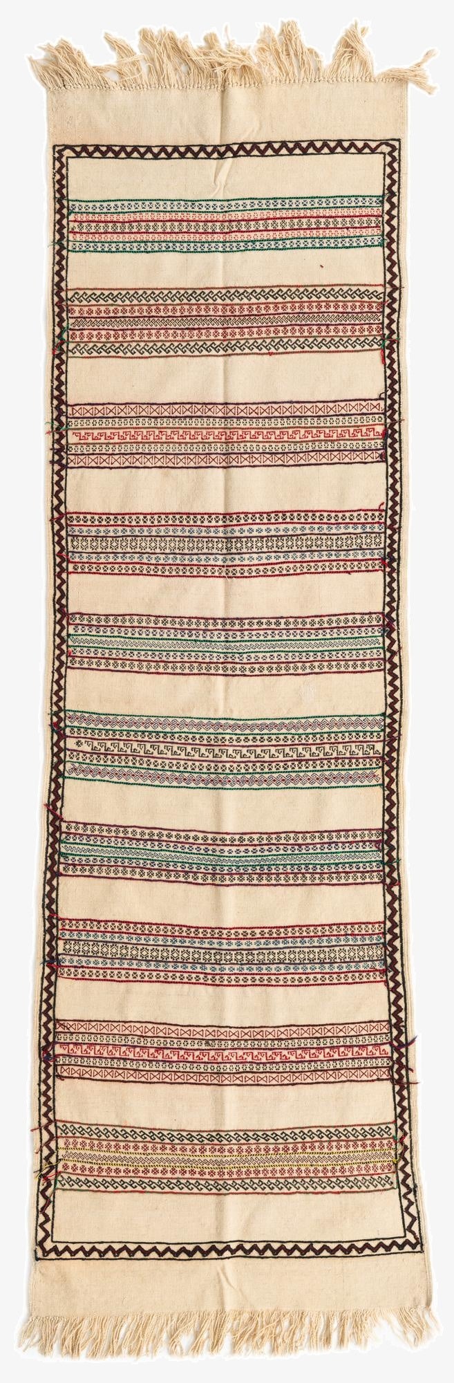  2' 5 x 8' 1  Hand Knotted Kilim Fars Persian Wool Runner Rug