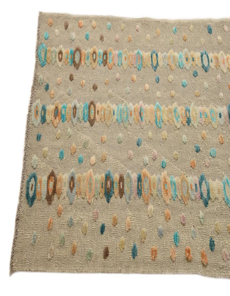 Detail image of  2' 8 x 12' 7  Hand Woven Kilim Modern Wool Runner Rug
