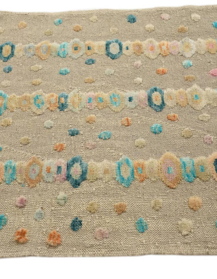 Detail image of  2' 8 x 12' 7  Hand Woven Kilim Modern Wool Runner Rug