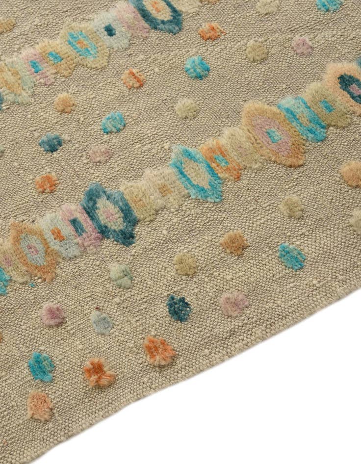 Detail image of  2' 8 x 12' 7  Hand Woven Kilim Modern Wool Runner Rug