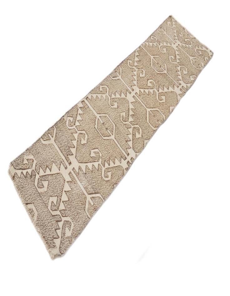 Detail image of  2' x 7' 5  Hand Woven Kilim Modern Wool Runner Rug